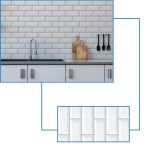 Vinil Adesivo Branco com Brilho Azulejo  - 1,22m