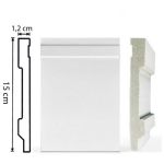 Rodapé Branco Frisado 10cm