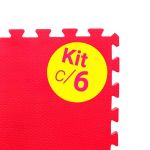 Kit 6 Tatames EVA 20mm - Vermelho - 1x1