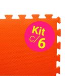 Kit 6 Tatames EVA 20mm - Laranja 1x1