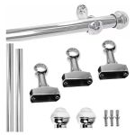 Kit simples N2 - 3,00mt com emenda - 3 suportes - Cromado