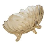 Peça de Vidro Decor p/ Mesa - 23,8 x 10,5 cm - Âmbar