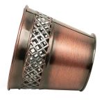 Vaso de Metal Decor p/ Flores - 14 x 12 cm - Marrom