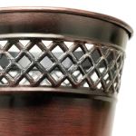 Vaso de Metal Decor p/ Flores - 14 x 12 cm - Marrom