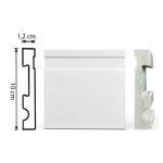 Rodapé Branco Frisado 10cm