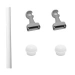 Kit simples N1 - 1,5mt - 2 suportes - Branco