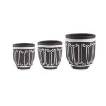 Kit Cachepot Preto - em Cimento