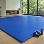 Tatame Olímpico Profissional 2x1m 45mm Azul Royal - área de treino em casa