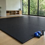 Tatame Olímpico Profissional 2x1m 45mm Preto - área de treino em casa