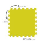 Kit 12 Tatames EVA 10mm - Amarelo 1x1