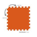 Kit 12 Tatames EVA 10mm - Laranja 1x1 