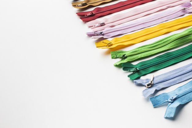 cores fecho zíper